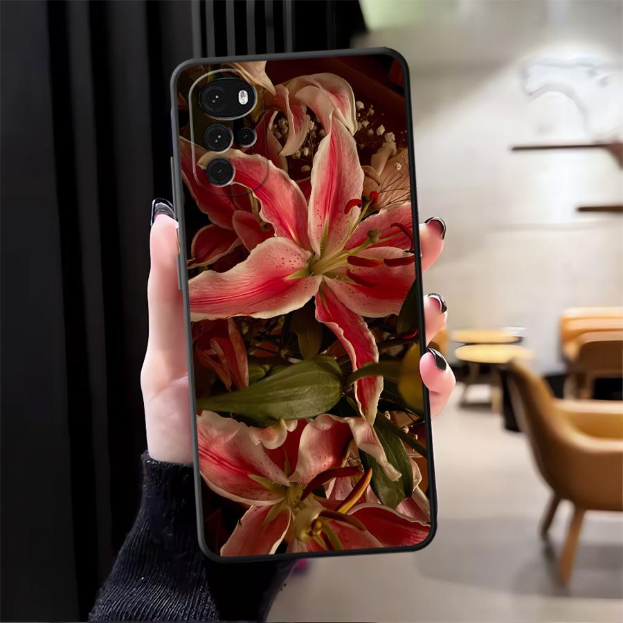 Чехол для Motorola Moto Edge 20 Pro 30 Lite G60s G50 G53 G30 G52 G71 G22 Edge40 G32 G51 G73 Чехол для телефона с принтом цветов Лилии и Орхидеи