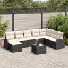 Set of 8 Pieces of Garden Sofas with Brown Poly Rattan Cushions 3354836