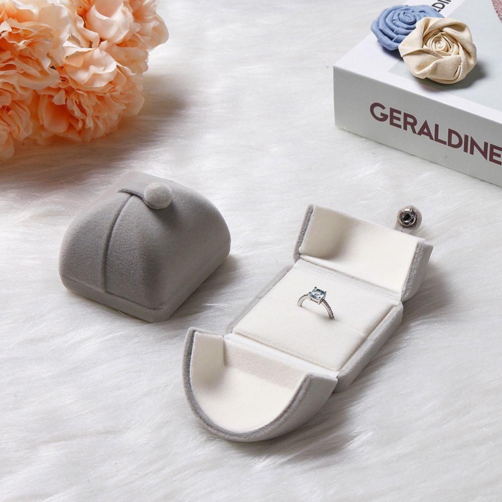 Travel Solid Color Velvet Jewelry Box Double Open Jewelry Box Bracelet Holder Case Gift Box