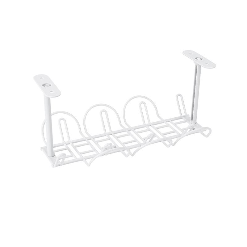 Under Table Storage Rack Cable Rack Shelf Table Bottom Socket Holder Hanging Rack Line Finishing Home Office Desk Wire Organizer