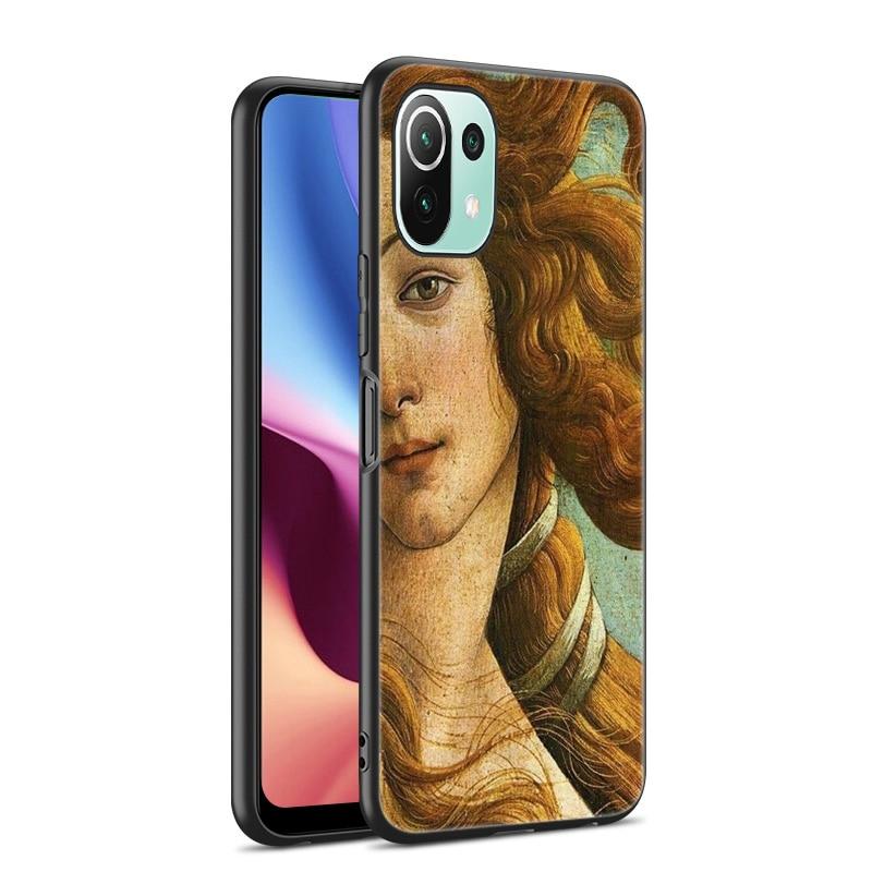 Чехол с рисунком в стиле Ренессанс для Xiaomi Mi 11 Lite NE 11i 10T 11T Pro A2 A3 Lite POCO F3 M3 M4 C31 X3 Pro NFC GT, черный чехол