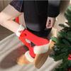 Personality Children Red Socks Breathable Bow Middle Tube Socks New Female Hosiery  Christmas