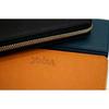 YOISA long wallet round zipper camel brown
