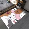 Cartoon Bear Pattern Area Rug with Pink Background for Living Room Suitable for use as an anti-slip for living room bedroom sofas