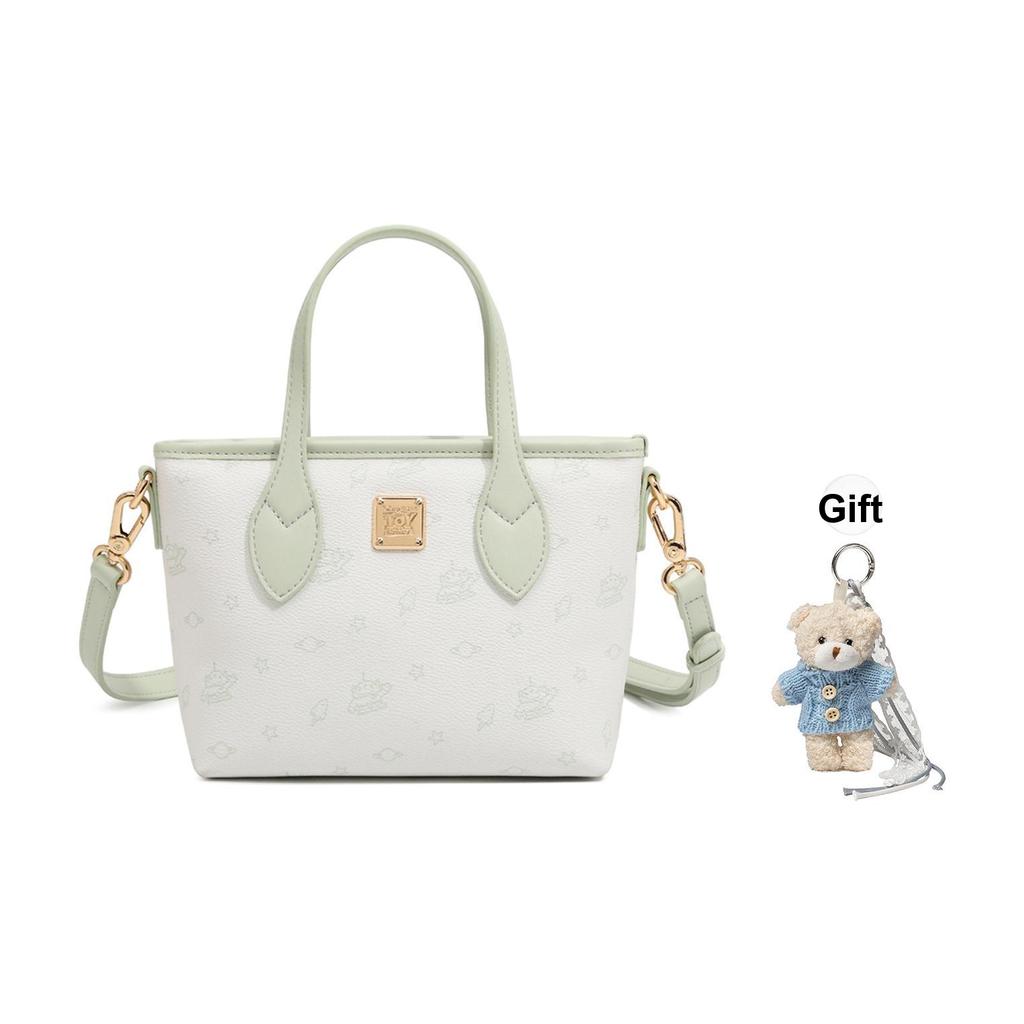 Disney Toy Story Tote Bag Cute Versatile Shoulder PU Handbag Women bags Pink Green BMK-73228