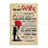To My Wife Love Husband To My Husband In Heaven I Was Supposed To Spend The Rest Of My Life With You Metal Tin Sign Poster