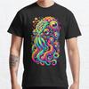 Plus Size S-3XL Neon Lovecraftian Horror Printed T-shirt Men's Tops Fashion Clothes Tees