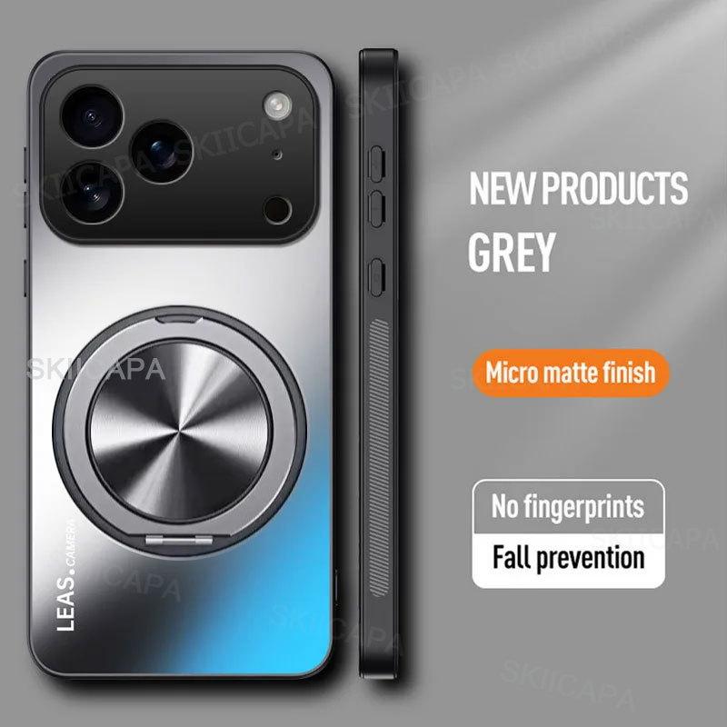 AG Матовый чехол для Iphone 17 Pro Max 17 Air Магнитное кольцо-подставка Держатель Матовый бампер Защитная крышка-оболочка для камеры для Iphone17