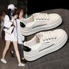 Thick-soled White Shoes Women's Spring and Summer 2025 New Breathable Casual Sports Board Shoes Soft-soled Shoes Children