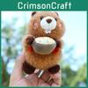Hug Bowl Marmota Soft Plush Keychain Toy With Pp Cotton Fill For Girls Backpack Decor