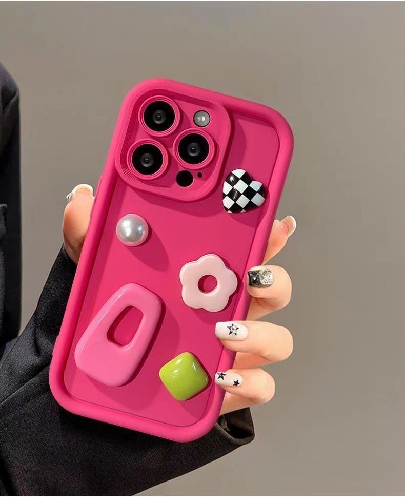 Чехол для мобильного телефона iPhone17, японский и корейский стиль ins, Apple 16promax, полностью закрывающийся, с мелкими отверстиями, мультяшный защитный чехол