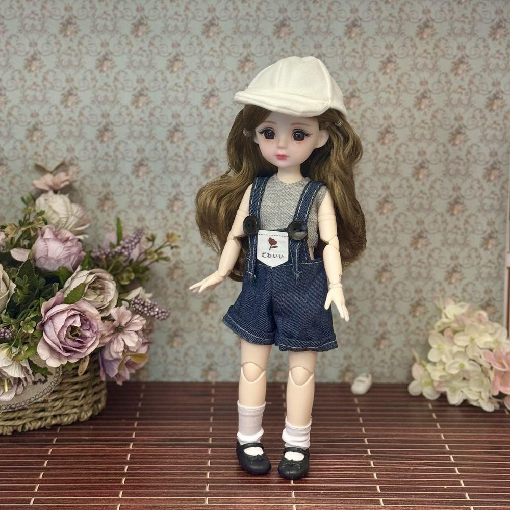 Attractive Eyes Princess Dress Up BJD Dolls Long Hair Princess Makeup Ball Joint Doll Girl Gift