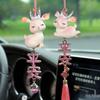 Handmade High-End 'Safe Journey Little Deer' Car Pendant for Women's Interior Decor