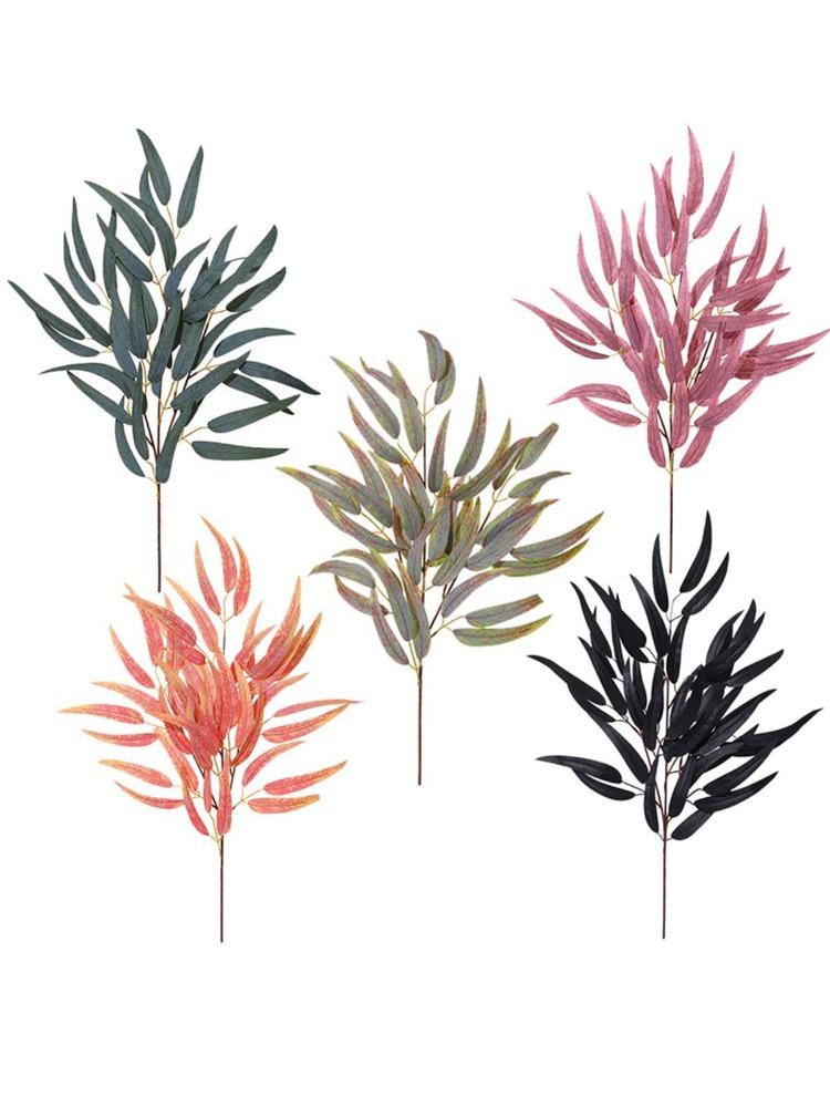 2 шт., 54 см, искусственные листья эвкалипта, шелковое растение, искусственное растение для дома, свадьбы, рождественской вечеринки, украшение для балкона и двора