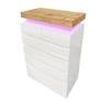 Commode - MUVOE - 6 Tiroirs - Éclairage LED - Brillant - 115 x 73 x 39 cm