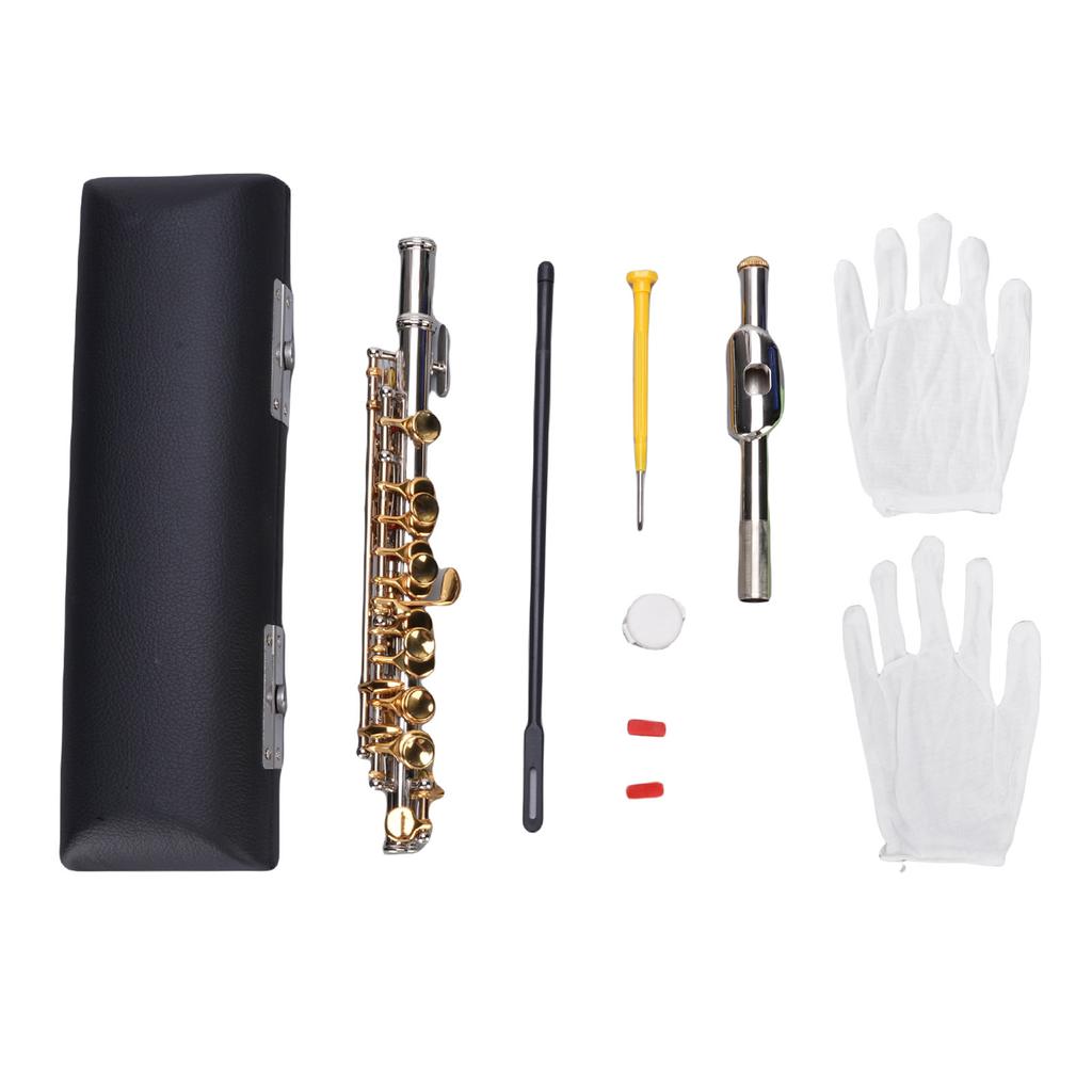 Студенческая флейта Инструмент Серебристый цвет Корпус из белой меди Золотой клапан Студенческая флейта C для практики и выступлений