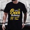 Men's T-shirts Beer Is Always A Good Idea Graphic Tops Y2k Clothes Male Beer Lover Drinking Party Streetwear Short Sleeve Tees