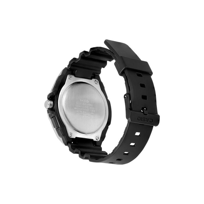 Casio Серия YOUTH-диск три стрелки водонепроницаемый кварцевый механизм ремешок из смолы японские и корейские часы мужские часы черный циферблат MWC-100H-1A