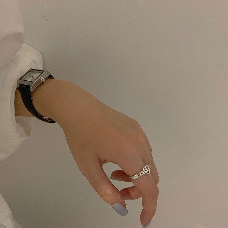 Love Belt Buckle Ring Fashion Cold Wind High Sense Niche Design Sense Opening Trendy Cool Ring Female