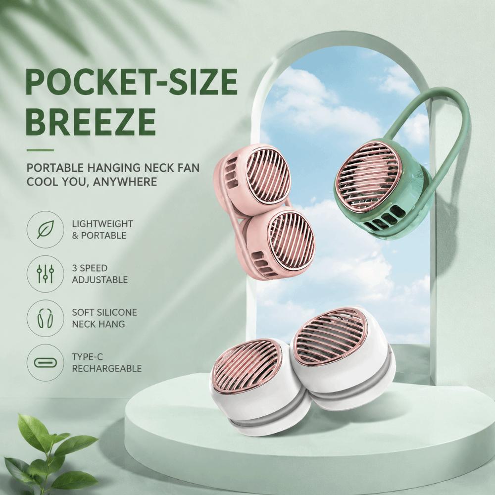 5 Speeds Foldable Cooling Fan Rechargeable Silent Fan Portable Neck Fan For Travel,Office,Outdoor