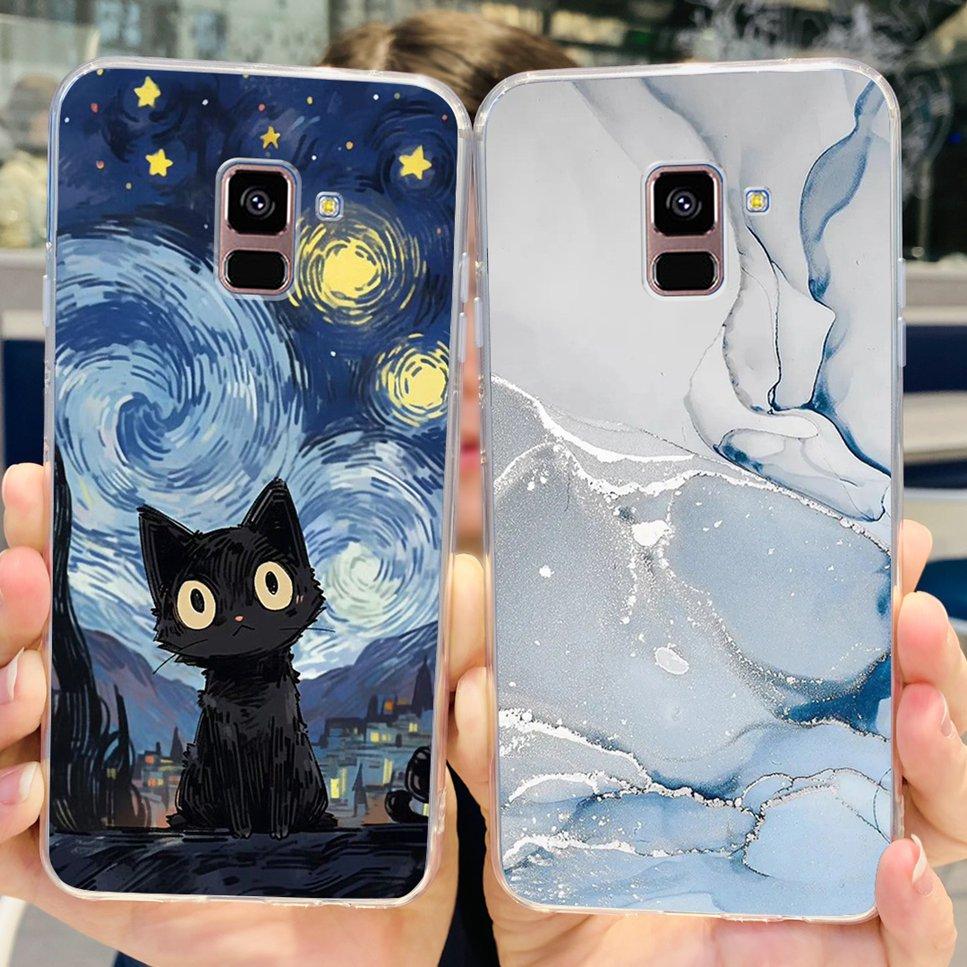 For Samsung Galaxy A8+ A8 Plus Case New Butterfly Flower TPU Soft Silicon Cover For Samsung A8+ 2018 SM-A730F Phone Case Funda