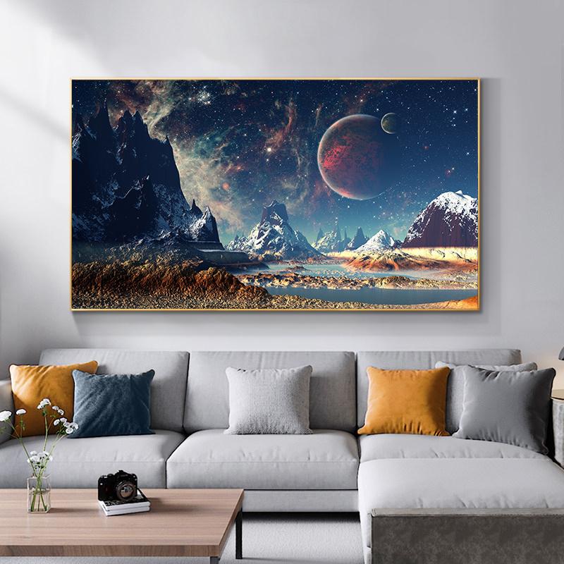 Фотографии астронавта, космическая Вселенная, постеры и принты, научный пейзаж, холст, живопись, настенное искусство для декора гостиной, Cuadros