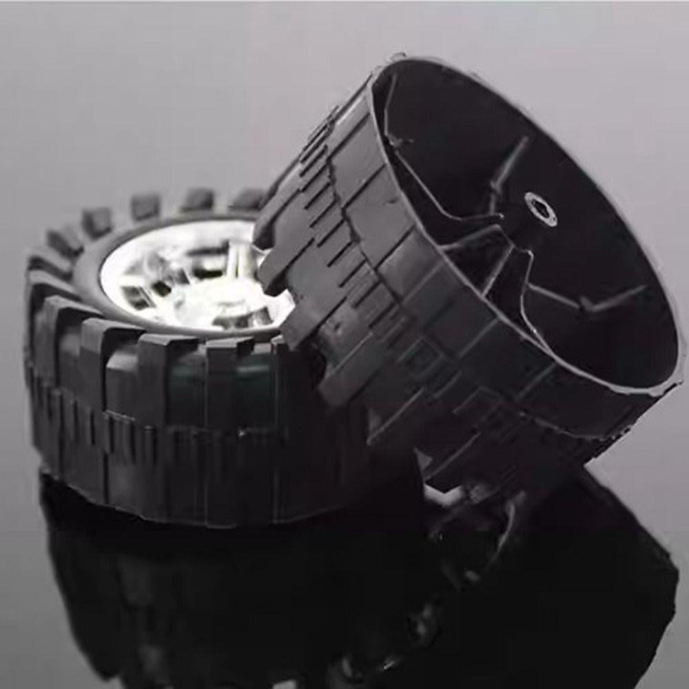Black Four-wheel Toy Accessories Mini Rubber Wheels Model High Quality Drive Car Wheels