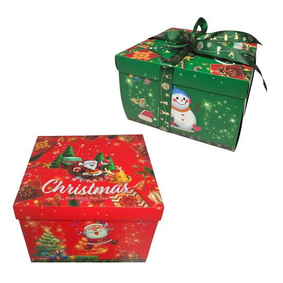5-Layer Christmas Gift Box Explosion Gift Box with Bow Ribbon DIY Scrapbooking Surprise Container for Anniversary Festival Snacks Jewelry Creative