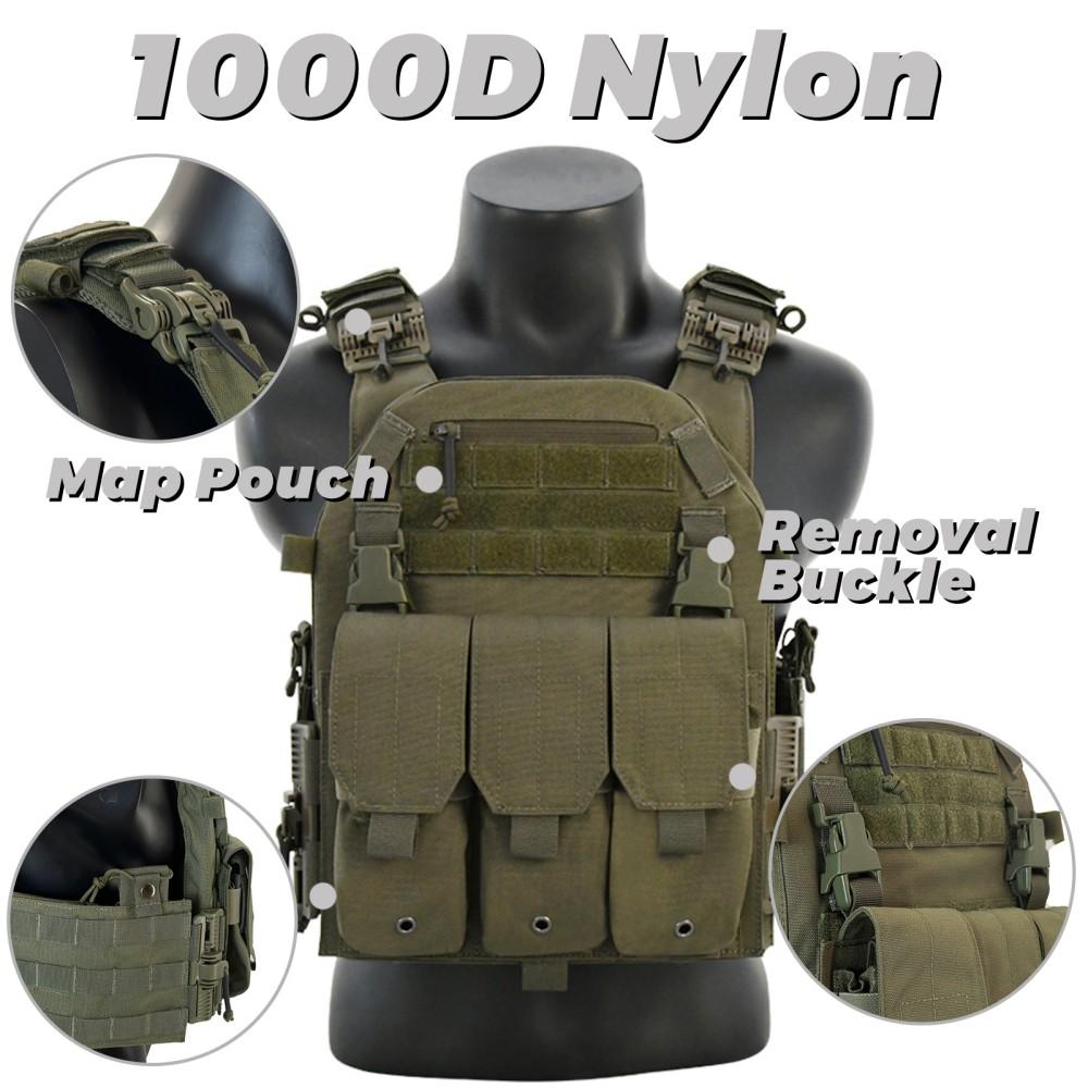 EMERSONGEARS 1000D Nylon Fabric Quick Releaseable 6094 tactical vest with Triple magazine pouch 094K style Tactical vest