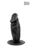Black Realistic Anal Plug 11 Cm - Real Tim