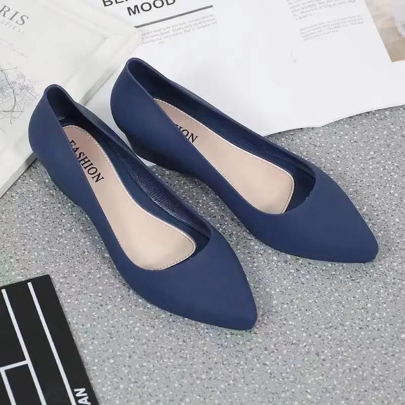 Comemore Woman Moccasins Ladies Flat Shoes Shoes Pointed Toe Red Rain Boots Office Shallow Spring Female Loafers Women Casual 39