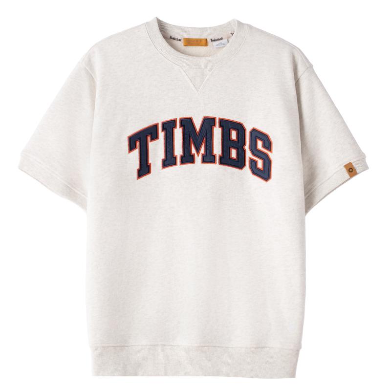 Men's Timberland Half Sleeve Sweat MEDIUM GREY,FQ