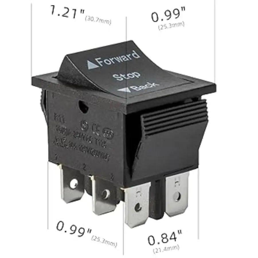 2 Pcs Universal 6V 12V 24V Forward Reverse Switch Compatible with Forward, St