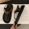 Retro Fashion Simple Versatile Outer Wear Flip-flops Women's Summer New Thin and Heightened Muffin Thick Bottom Cool Slippers