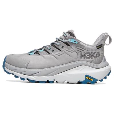 HOKA Kaha 2 Low GORE-TEX Sharkskin Blue Coral Женские Кроссовки Серые 1123191-SBCRL