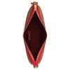 COACH Aria 26 Presbyopia all over print zipper shoulder bag coated canvas and leather crossbody handbag medium size women's brown and red