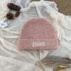 New Lace Letter Knitted Hat Women's Autumn and Winter Warm Ear Protector Wool Hat Fashion Versatile Face Small Baotou Hat