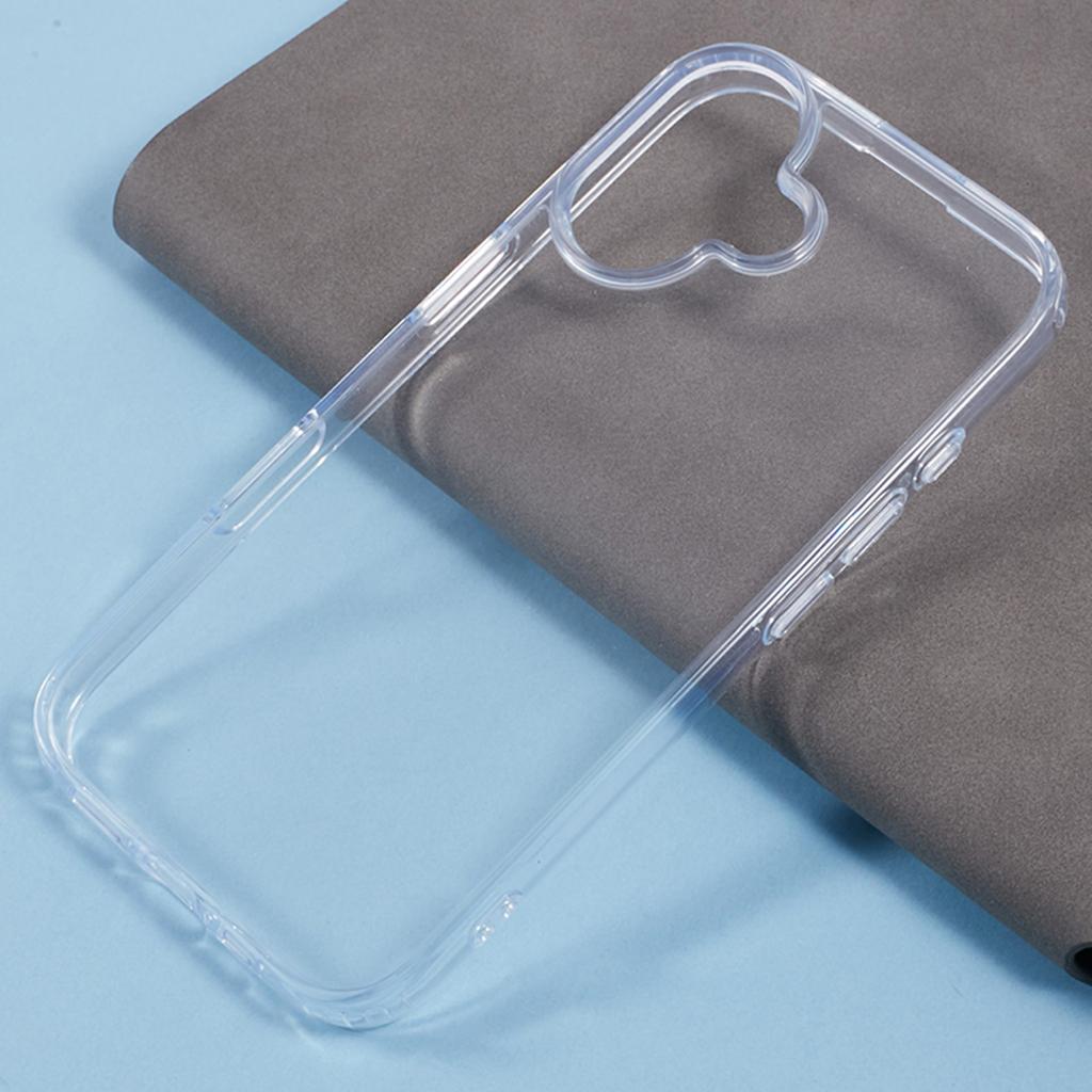 KIGC Прозрачный чехол для iPhone 16 из ТПУ+ПК, защитный противоударный чехол для телефона