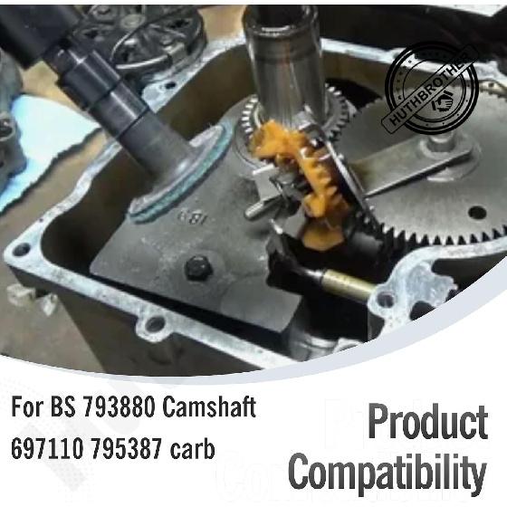 Huthbrother 2* Pack 697110 Crankcase Gasket & 795387 2* pack Oil Seal Compatible With BS