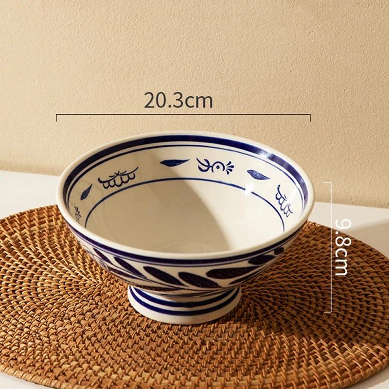 Керамические миски в ретро-японском стиле, столовая посуда, роскошный отель, ресторан, восхитительная миска для рамэна, домашняя креативная изысканная суповая миска