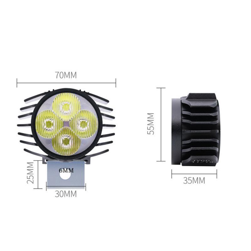 CANXING электрический велосипедный звуковой сигнал, модифицированный ультра-яркий электрический скутер, светодиодный 12-80 В, 2 в 1, передний фонарь