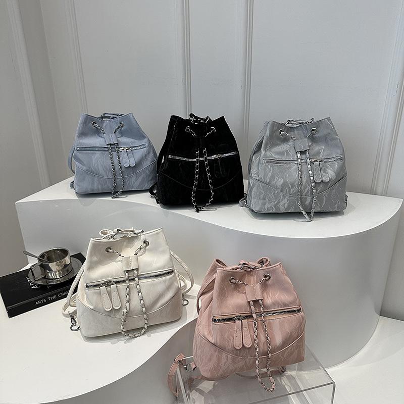 Backpack for Women New Design Summer Simple and Fashionable One-shoulder Crossbody Bag Niche Hand Bucket Bag