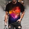 Personalized Pattern Graffiti Men's Round Neck T-shirt Short Sleeve