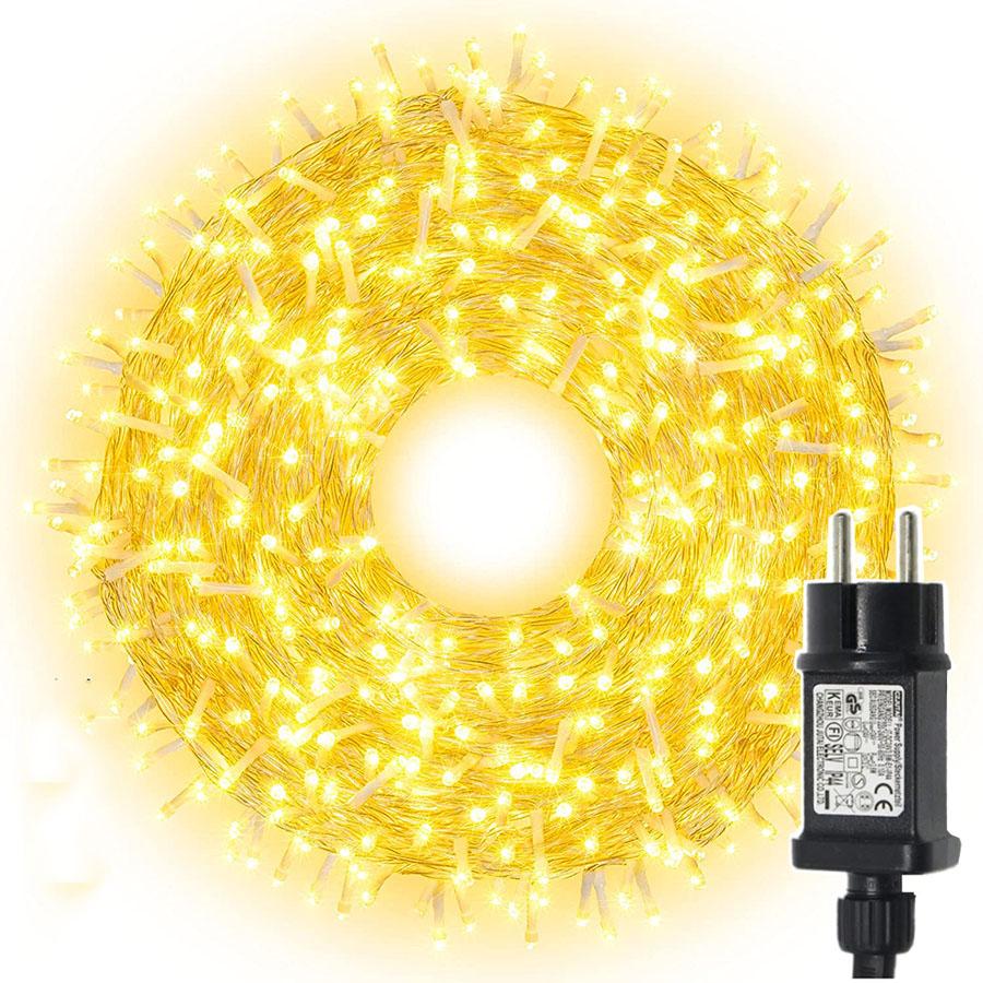 24 В 20 м 50 м 100 м рождественские гирлянды наружные водонепроницаемые сказочные гирлянды рождественские огни для праздничного сада уличного декора