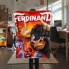 1PC Ferdinand Print Flannel Blanket, High quality All Seasons, Home Decor, Warmth and Comfort, Perfect for Christmas Gifts