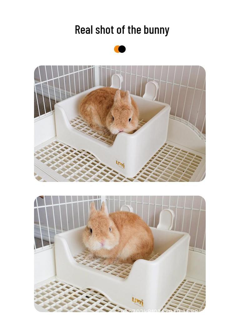 Umi Rabbit Litter Box: Large/Medium, Three-Rain Design, Extra Large, Anti-Tipping, Anti-Splash Urine Control Rabbit Toilet.