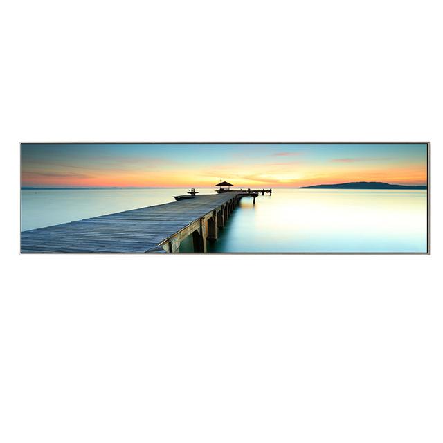 Природный пейзаж, холст, картина, пляж, закат, мост, постеры и принты, настенные художественные картины для гостиной, домашний декор, без рамки