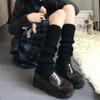 Women Lolita Socks Sweet Girls Pile Pile Socks Leg Warmers Ball Knitted Foot Cov