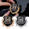 DNFC9 2pcs 3D Car Body Emblem Metal Stickers Trunk Window Decal For Honda Mugen Jazz Fit CRV Civic Type R Accord Odyssey Accessories