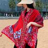 Шелковый шарф с цветочным принтом 180 см Хлопковый твиловый шарф в этническом стиле Многофункциональный дорожный шаль для защиты от солнца Женский головной платок